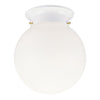 Design House Glass Ceiling Fixture in White Opal 7-Inch by 6-Inch