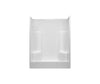 CLARION BATHWARE RE5, RE5860X White 1Pc Shower W/2 Seats 60X35-3/4 Ctr
