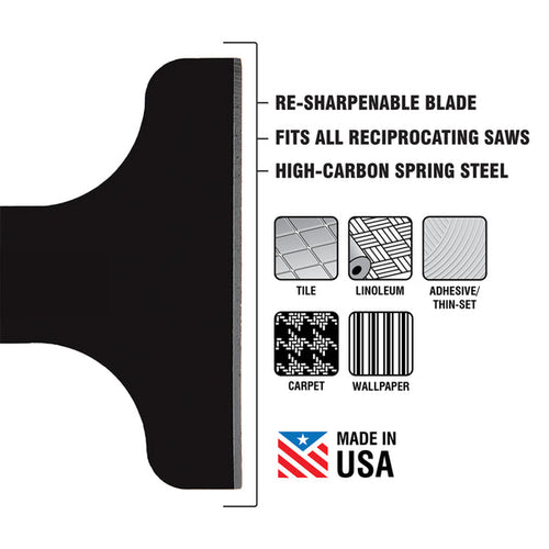 Spyder 6 Scraper Blade Attachment for Reciprocating Saws Spyder Scraper™