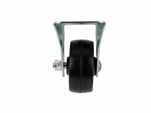 Shepherd Hardware 2-1/2-Inch Rubber Rigid Plate Caster, 100-lb Load Capacity