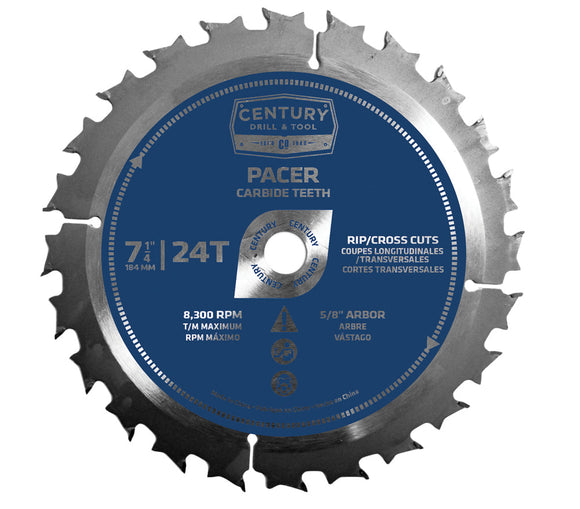 Century Drill And Tool Pacer Circular Saw Blade 7-1/4