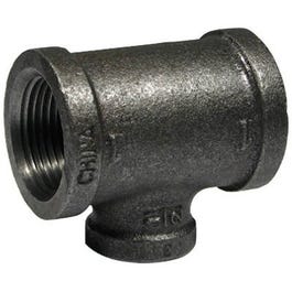 Black Pipe Reducing Tee, 1 x 1/2-In.