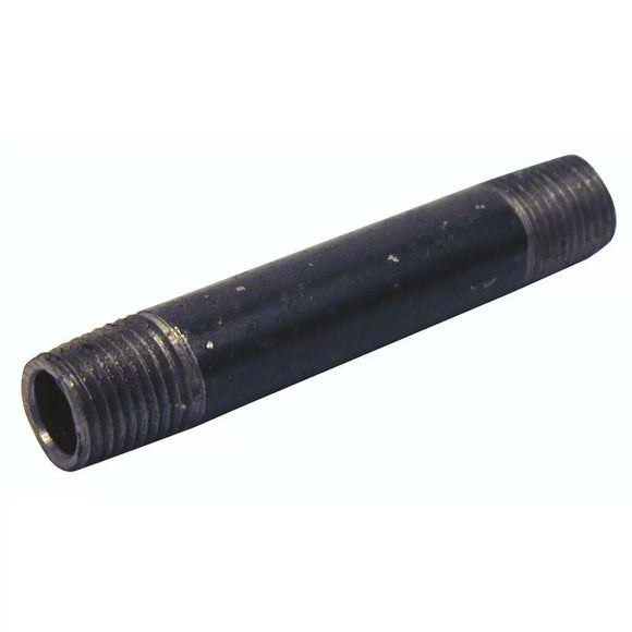 B & K Industries Black Steel Nipple 1/4