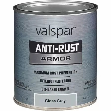 Valspar® Rust Tough® With Anti-Rust Technology™ Brush-On Enamel 1 Quart Gray