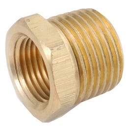 Brass Threaded Hex Bushing, Lead-Free, 3/8 x 1/4-In.