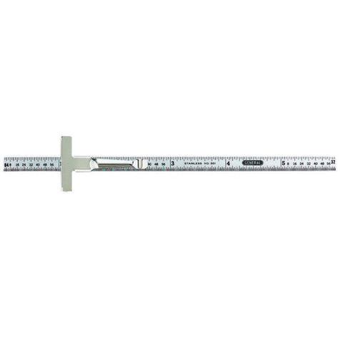 General Tools Economy Precision Flexible Steel Ruler, 1/4 In. Wide