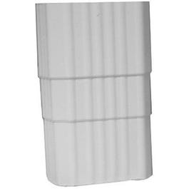 Duraspout Gutter Coupler, White Vinyl, 2 x 3-In.