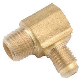 Pipe Fittings, Flare Elbow, Lead-Free Brass, 1/2 Flare x 3/8-In. MPT