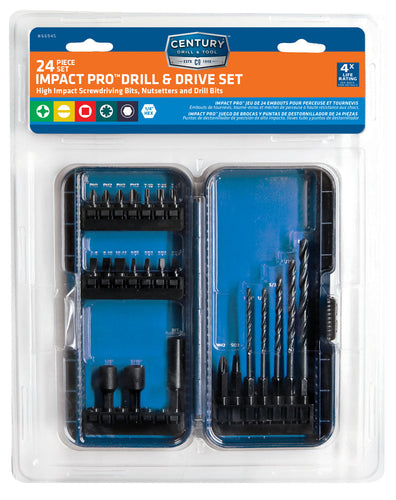 Century Drill And Tool 24 Piece Impact Pro Drill And Drive Set