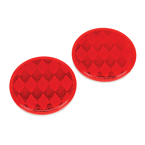 REESE Towpower Round Reflector, Red, 3-3/16 L X 3/16 W, Acrylic Red Acrylic