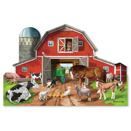 Melissa & Doug Busy Barn Yard Shaped Floor Puzzle - 32 Pieces