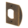 Prime Line 2-Pack Antique Brass Finish Standard Deadlatch Door Strike Plate 2-1/4 In L, 1-7/16 In W