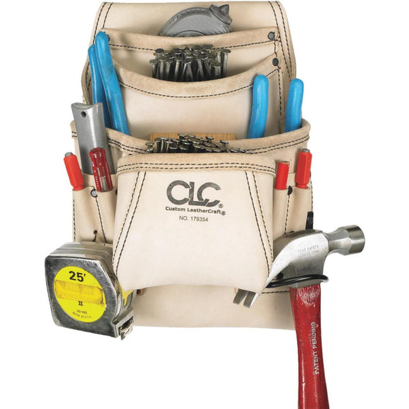 CLC 10-Pocket Leather Carpenter's Nail & Tool Bag