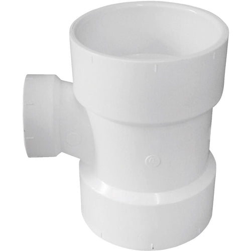 Charlotte Pipe 3 In. x 1-1/2 In. Reducing Sanitary PVC Tee