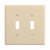 Eaton Cooper Wiring Toggle Wallplate, Ivory 2 Gang