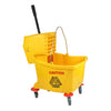 H.B. Smith Tools 38-Quart Wheeled Mop Bucket with Wringer Yellow