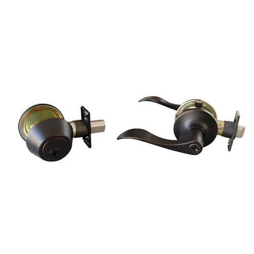 Design House Stratford Entry Door Knob and Deadbolt in Oil-Rubbed Bronze